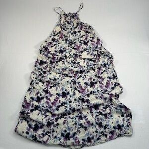 Greylin Halter Maxi Dress Womens Size Small Multi Color Print Tie Waist